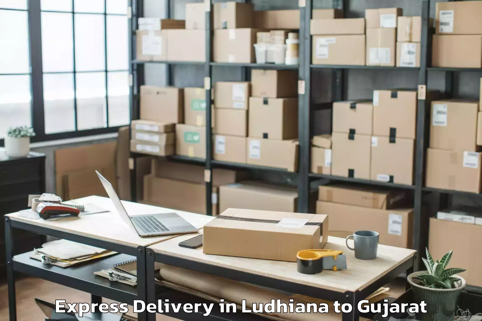 Quality Ludhiana to Vaghodia Express Delivery